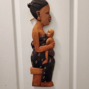 Mother and Child Woodcraft Wall Decor Ghana